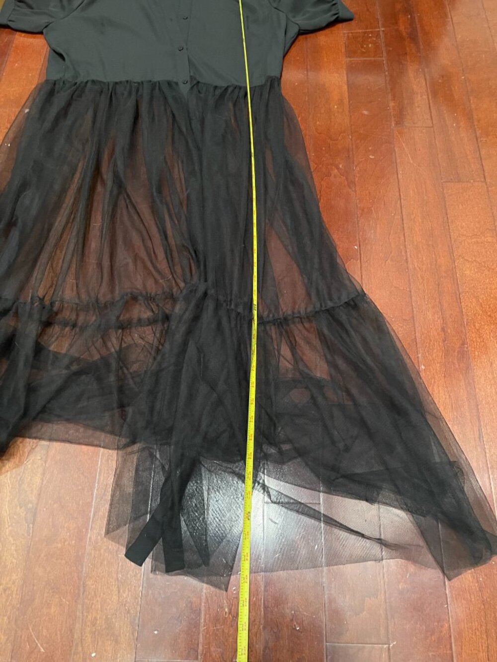 Lilly's Kloset Black Sheer Mesh Overlay Shirt Dress 2XL - Picture 2 of 7